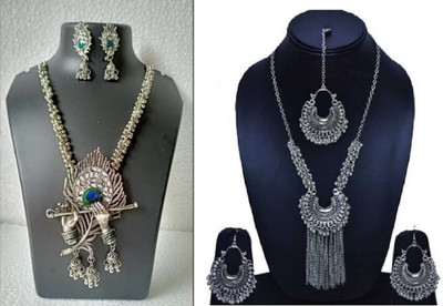 Samridhi DC Alloy Silver Silver Jewellery Set(Pack of 2)