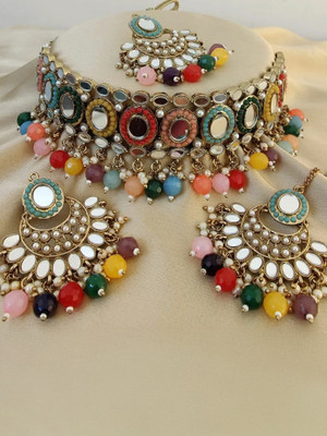 mirrorpearls Dori, Alloy Gold-plated Multicolor Jewellery Set(Pack of 1)