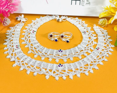 SONU SELECT Alloy Silver Jewellery Set(Pack of 4)