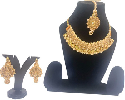 Ayansss enterprises Alloy Gold-plated Gold Jewellery Set(Pack of 1)