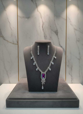 Methi Collections Alloy Silver Multicolor Jewellery Set(Pack of 1)