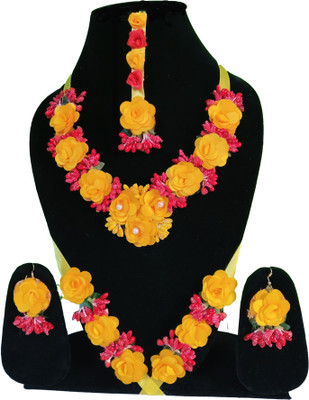 SREEKANT CREATION Plastic Red, Yellow Jewellery Set(Pack of 6)