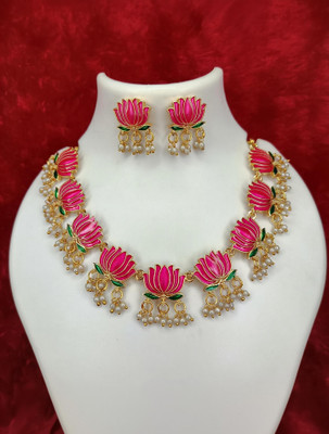 Zyra Alloy Gold-plated Multicolor Jewellery Set(Pack of 1)