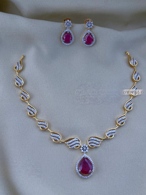 Influtive Brass, Copper Gold-plated Gold Jewellery Set(Pack of 1)