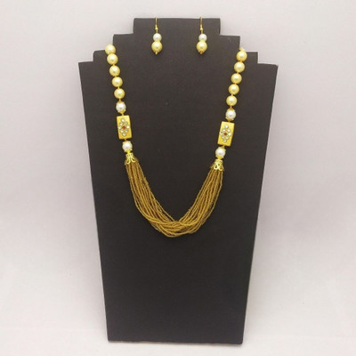 HIBAA Alloy Gold Jewellery Set(Pack of 1)