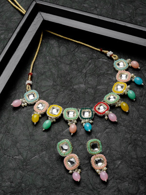 Studio Sukkhi Alloy Gold-plated Multicolor Jewellery Set(Pack of 1)