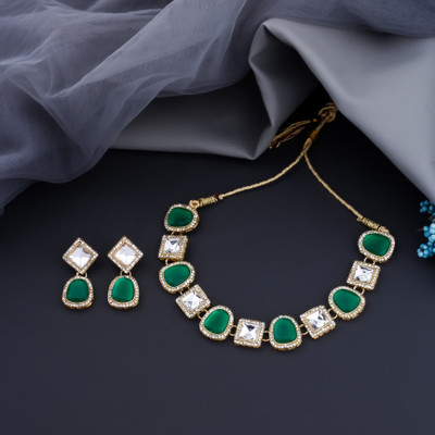 VISITART JEWELLERY Alloy Silver Jewellery Set(Pack of 1)