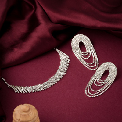 PARAM Alloy Silver Silver Jewellery Set(Pack of 2)