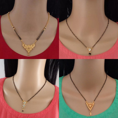 Dency Trendy Gold Plated Jewellery Mangalsutra For Women and Girls Alloy Mangalsutra