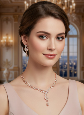 OUR STORY Alloy Rose Gold Jewellery Set(Pack of 1)