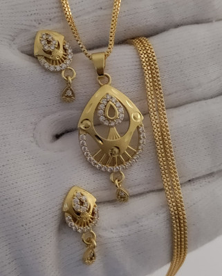 Rohit Fashion Brass Gold-plated Gold Jewellery Set(Pack of 1)