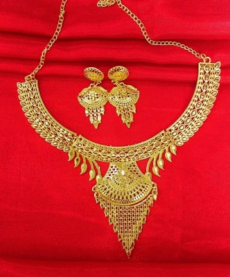 Tiwari Brass, Alloy Gold-plated Gold Jewellery Set(Pack of 2)