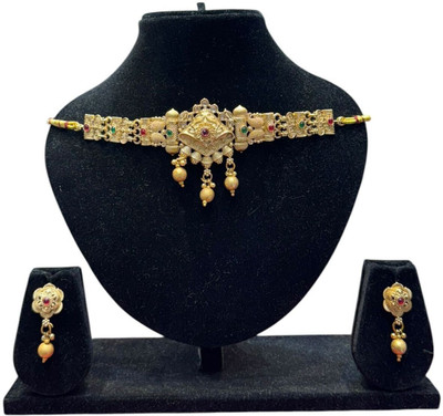RNJewels Alloy Gold Jewellery Set(Pack of 1)