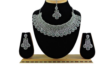 VATSALYA creation Alloy Gold-plated Grey Jewellery Set(Pack of 1)