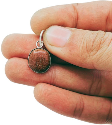 MAHANT JEWELLERY Effective & Original Sunstone/Sunsitara Gemstone Pendant Beneficial For Unisex Brass Yantra(Pack of 1)