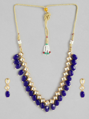 ANOUK Brass Gold-plated Blue Jewellery Set(Pack of 3)