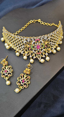 ramseetegold Brass Gold-plated, Silver Multicolor Jewellery Set(Pack of 3)