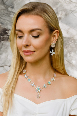 hevenq Alloy White Jewellery Set(Pack of 1)