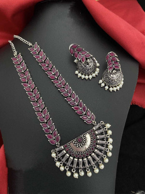 Adc fashions Alloy Red Jewellery Set(Pack of 1)