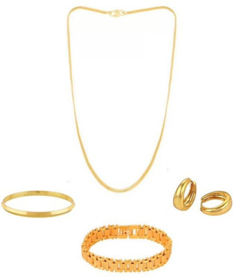 Juneja Enterprises Brass Gold Jewellery Set(Pack of 1)