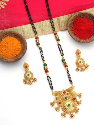 JETWAL Alloy Gold-plated Multicolor Jewellery Set(Pack of 1)