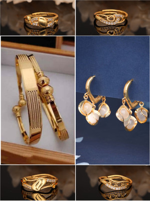 VEDDAA Brass Gold-plated Gold Jewellery Set(Pack of 6)