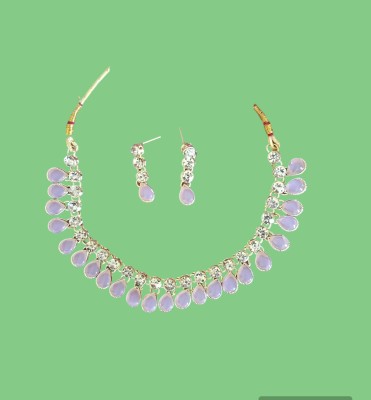 Swati Alloy Purple Jewellery Set(Pack of 3)