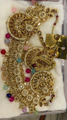 Anviinterprise Metal Gold-plated Gold Jewellery Set(Pack of 1)