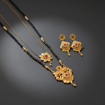 Rasadiya Brass Gold-plated Gold Jewellery Set(Pack of 1)