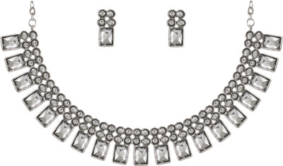 CUTE GOLD Copper Gold-plated White Jewellery Set(Pack of 3)