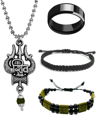 KINGSTYLEIMPEX Stainless Steel Silver Multicolor Jewellery Set(Pack of 4)