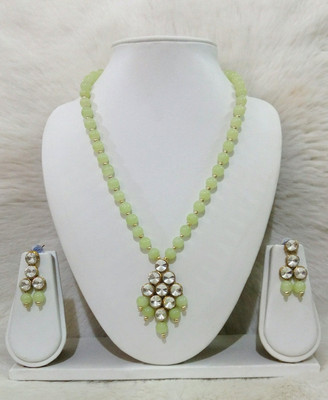 JN Handicraft Alloy Copper Green Jewellery Set(Pack of 1)