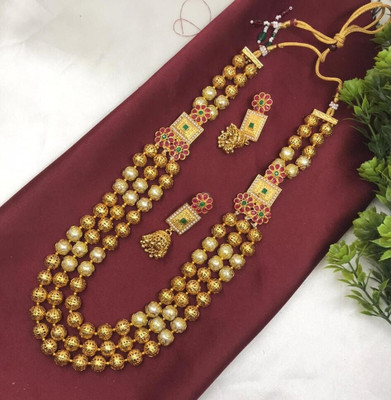 Manmohini Copper, Alloy Gold-plated Gold Jewellery Set(Pack of 1)