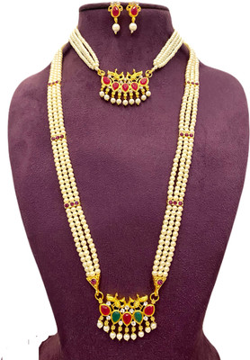 Varnii Alloy Gold-plated Multicolor Jewellery Set(Pack of 4)