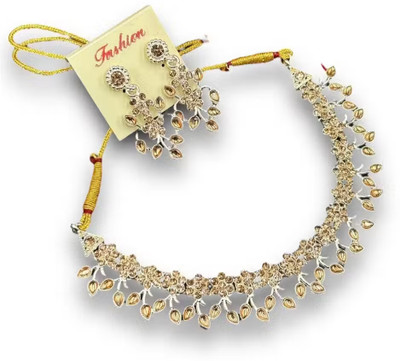 SHYAM Alloy Gold-plated White Jewellery Set(Pack of 1)