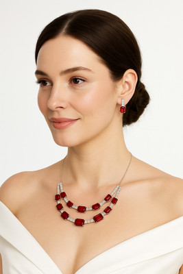 BSKSTore Sterling Silver Sterling Silver Red Jewellery Set(Pack of 1)