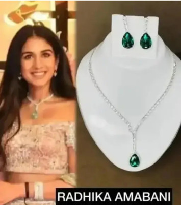 SANGEETA CREATION Alloy Silver Green Jewellery Set(Pack of 3)