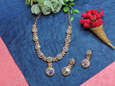 VATSALYA creation Alloy Gold-plated Multicolor Jewellery Set(Pack of 1)