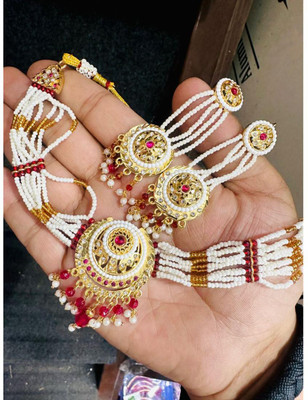 house of common Brass Red Jewellery Set(Pack of 1)