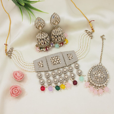 Atulya Alloy Gold-plated Multicolor Jewellery Set(Pack of 4)