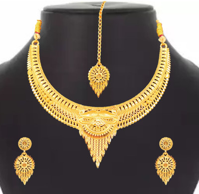 Sdr Fashion Alloy Gold-plated Gold Jewellery Set(Pack of 1)