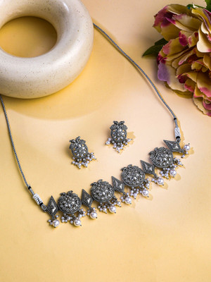 YELLOW CHIMES Metal Silver Jewellery Set(Pack of 3)