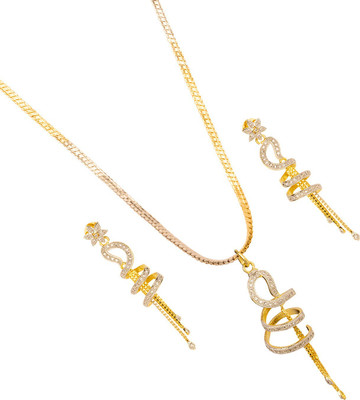 M Creation Alloy Gold-plated Gold Jewellery Set(Pack of 1)