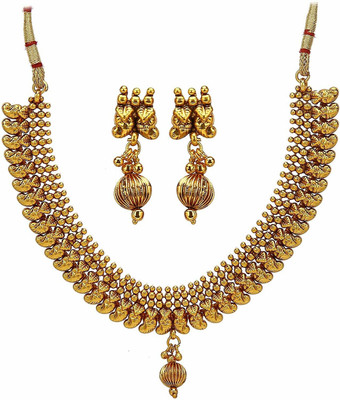 house of common Brass Gold-plated Gold Jewellery Set(Pack of 1)