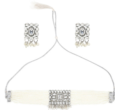 Shree Shyam Alloy White Jewellery Set(Pack of 2)