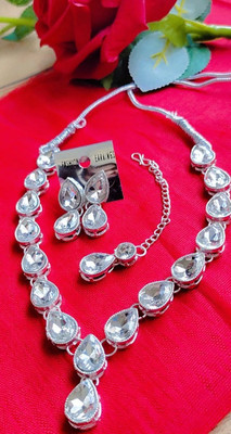 KRISHA JEWELS Alloy White Jewellery Set(Pack of 1)