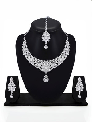 Atasi International Alloy Rhodium Silver Jewellery Set(Pack of 1)