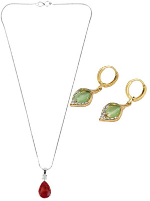 SRK Fashions Alloy Red, Green Jewellery Set(Pack of 1)
