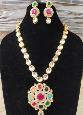 SatnamCreation Alloy Gold-plated Multicolor Jewellery Set(Pack of 1)