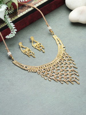 JDX Metal Gold Jewellery Set(Pack of 1)